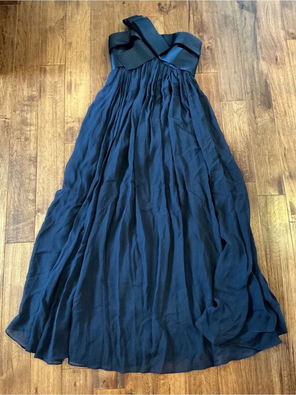 Marchesa Notte Navy Dress, Gown, Big Bow Top, size 4